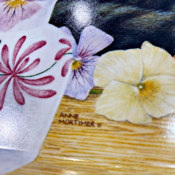 Anne Mortimer Signed Cat Tray Melamine Handled Yellow Multi Italy 17.5" x 12" - Picture 3 of 5